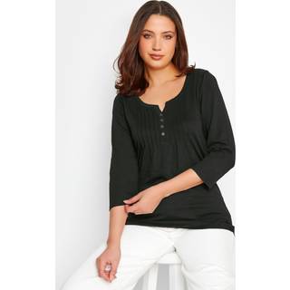 Lts Made For Good Tall Black Henley Top 10 Lts | Tall Women's Long Sleeve Tops