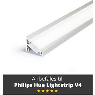 Aluminiumsprofil - Model C til Philips Hue og WiZ - Alu