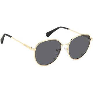 Polaroid Unisex PLD 6215/S/X 2F7/M9 Solbriller Metal Guld Grå Rund Polariseret