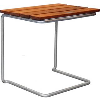 Grythyttan Stålmöbler A3 bord/fodskammel Teak-varmforzinket stativ
