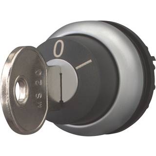 Eaton Nøgleomskifter, 2 still, sort, 22 mm