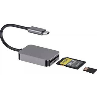 NÖRDIC USB-C 3.1 Kortlæser 2 Slot SD 4.0 og MicroSD UHS-II