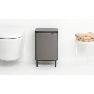 Brabantia Bo Papirkurv Med Ben 12 L - Papirkurve og pedalspande Stål Platinum - 227288