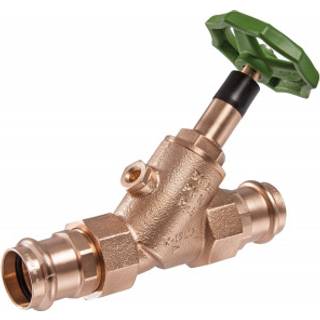 Kemper Fristrømsventil v-press 18 mm rødgods