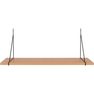 Chiba Væghylde - Væghylde, Askefiner, Sort Metal Stel 80X29 Cm