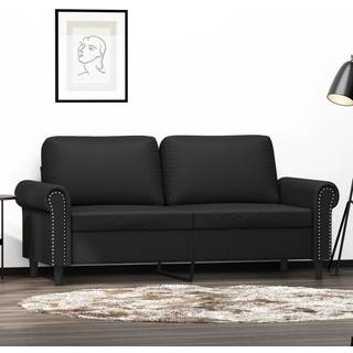 2-Personers Sofa Kunstlæder - 140 cm / Sort