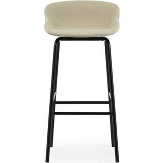 Normann Copenhagen Hyg Barstol H75 Polstret Sort Stål/Main Line Flax MLF20