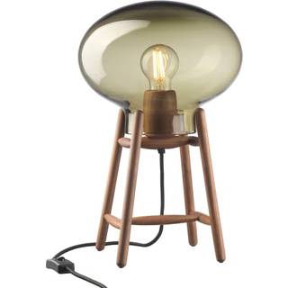 FDB Møbler U4 Hiti bordlampe Smoked glass-walnut nature lacquered