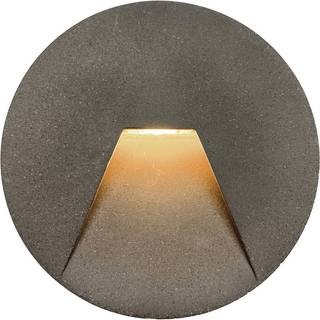 LED-vægindbygningslampe Space, grå, Ø 12 cm