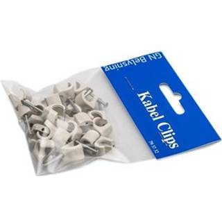 Kabel Clips 7-10 grå 25 stk. rund ledning GN-pak