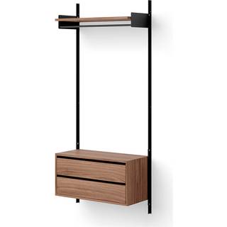 New Works Wardrobe Shelf 1 Reol Med Skuffer Valnød