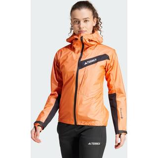 Adidas Women's Terrex Techrock Light GORE-TEX Active Rain Jacket Semi Impact Orange, S
