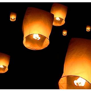 Khom Loy / Flydende lanterne / Sky lanterne - 1 pakke