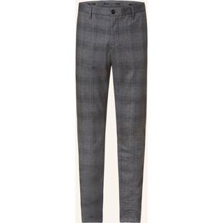 Alberto Herren Hosen grau kariert Slim Fit