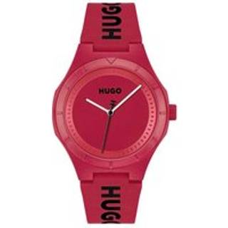 HUGO 1530346 Lit For Him Red Silicone Strap Watch - W45405