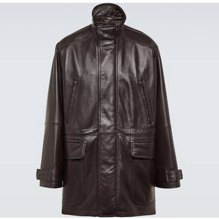 Balenciaga Leather parka - brown - EU 48
