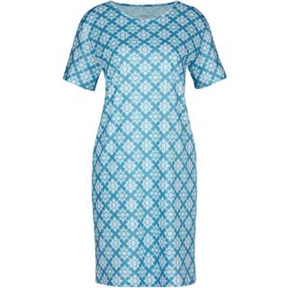 Calida Daylight Dreams Short Sleeved Nightdress - Blue Pattern - Small
