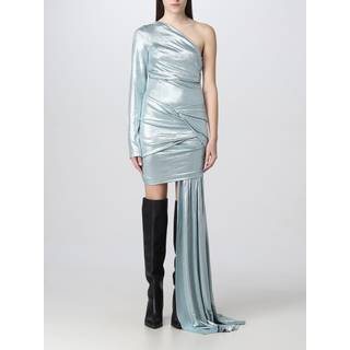 Off-White Asymmetric jersey minidress - silver - S