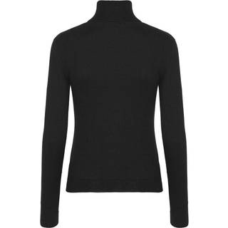 Cashmere-silke rullekrave pullover sort til mænd Small