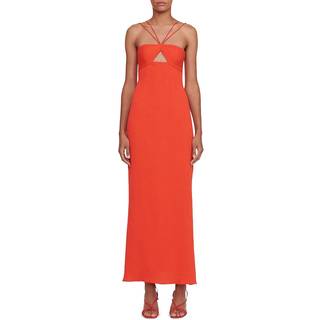Staud Gianna halter maxi dress - orange - S