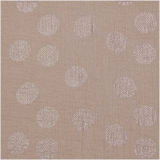 Stoffabschnitt Krinkelmusselin taupe 50x140cm Hot Foil - Taupe