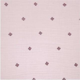 Stoffabschnitt Krinkelmusselin Blüten rosa 50x130cm Hot Foil - Rosa