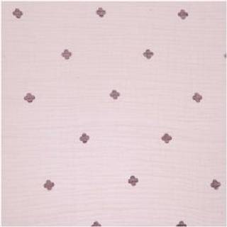 Meterware Krinkelmusselin Blüten rosa Hot Foil - Rosa