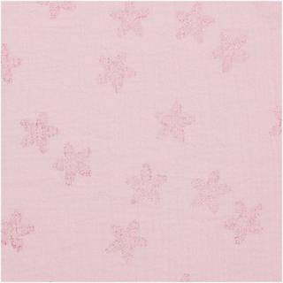 Stoffabschnitt Krinkelmusselin rosa 50x140cm Hot Foil - Rosa
