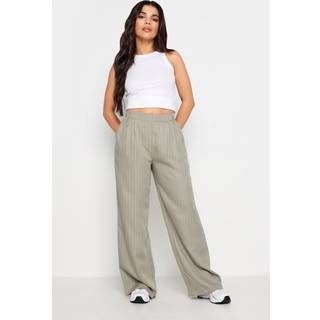 PixieGirl Petite PixieGirl Petite Stone Brown Pinstripe Wide Leg Trousers
