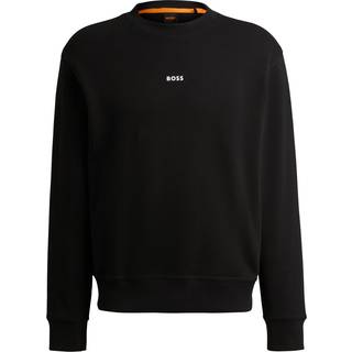 Relaxed fit sweatshirt i bomuldsfrotté med logo i kontrastfarve