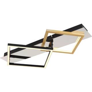 Lesina LED-loftslampe, 2-lys, guld/sort, aluminium