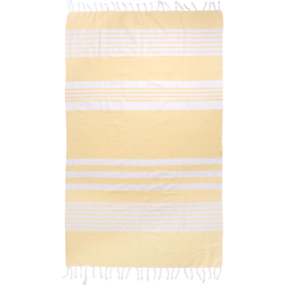 Sagaform Ella hamam stribet håndklæde 90x170 cm Gul