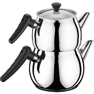 Hascevher rustfrit stål tyrkisk teapot team induktion kompatibel (2,5 liter)