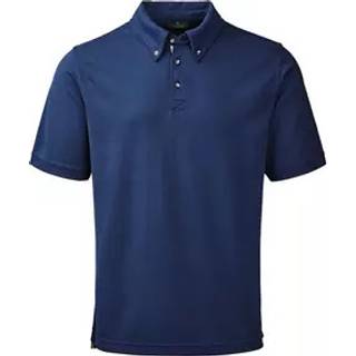 CC55 50191 munich mens' polo striped placket button down ss Herre Estate Blue S