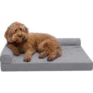 Furhaven ortopdisk hundeseng til store/mellemstore hunde m/ aftagelige bolster og vaskbart betrk til hunde op til 55 lbs - Pinsonic Quilted Paw