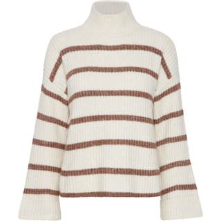 Elly Langærmet Striktrøje, Whitecap Gray Mix, L
