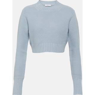 Max Mara Kaya cropped cashmere sweater - blue - XL+