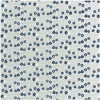 Druckstoff kleine Blumen grau-blau 140cm - Weiß, Grau, Blau