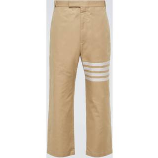 Thom Browne 4-Bar cropped cotton straight pants - brown - L