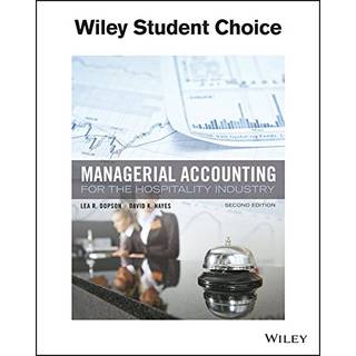 Managerial Accounting for the Hospitality Industry
