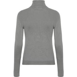 Cashmere-silke pullover med rullekrave grå til mænd X-Large