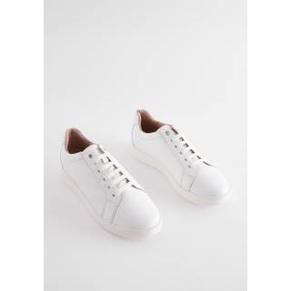 Next White Signature Leather Lace-Up Trainers
