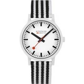Mondaine Essence Quartz White Dial Two Tone Recycled PET Strap Unisex Watch MS1.41110.LA