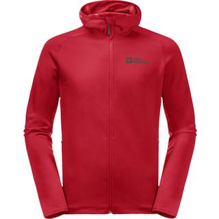 Jack Wolfskin Baiselberg Hooded Full Zip Fleecejakke Herrer størrelse L farve rød