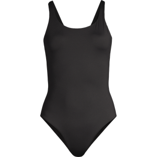 Deep Racerback Swimsuit - Black