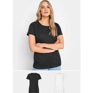 Lts Tall 2 Pack Black & White Short Sleeve Tshirts 22-24 Lts | Tall Women's T-Shirts