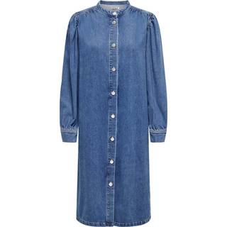 Beate Midi Kjole, Medium Blue Denim, XS