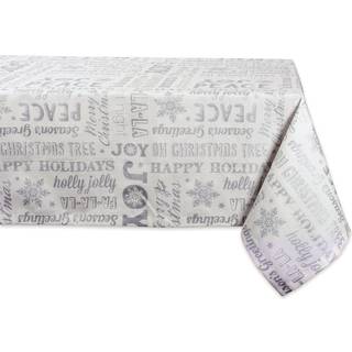 DII Holiday Spisebord Linned Metallisk stof Køkken D? Cor Julet dug 52x52 Silver Holiday Collage