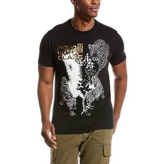Cavalli Class Black Cotton T-Shirt