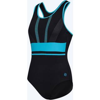 Watery badedragt til damer - Conway - Sort/lyseblå - Svømmedragt